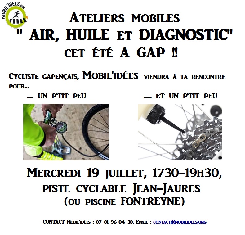 You are currently viewing « Air, huile et diagnostic » – 2ème session mercredi 19 juillet