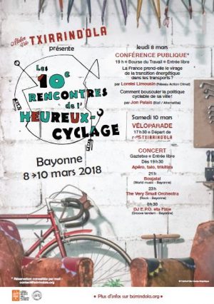 Direction Bayonne pour les rencontres de l’Heureux Cyclage , du 8 au 11 mars !
