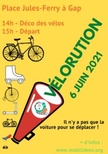 Lire la suite à propos de l’article Parlons du vélo dans les Hautes-Alpes – le 6 Juin c’est la Vélorution