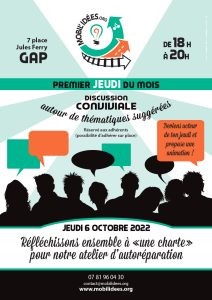 Lire la suite à propos de l’article 1er jeudi du mois d’octobre « Construisons une charte pour notre atelier »