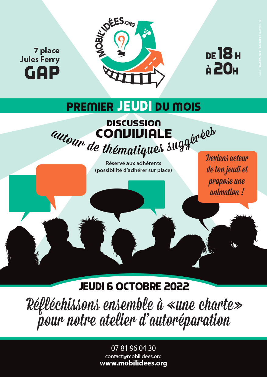 Lire la suite à propos de l’article 1er jeudi du mois d’octobre « Construisons une charte pour notre atelier »