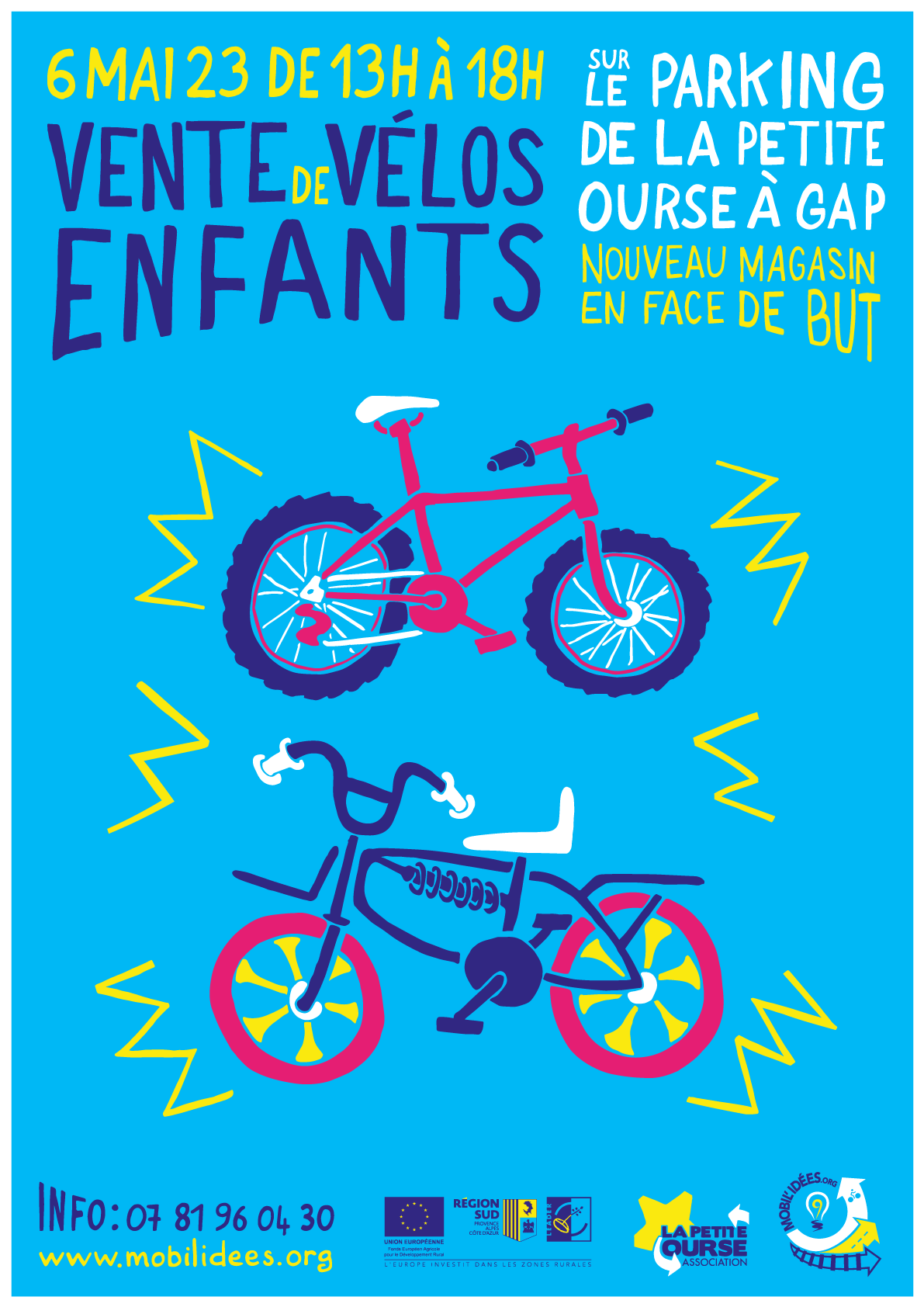 You are currently viewing Vente de vélos enfants – samedi 6 Mai 2023 – Parking de La Petite Ourse