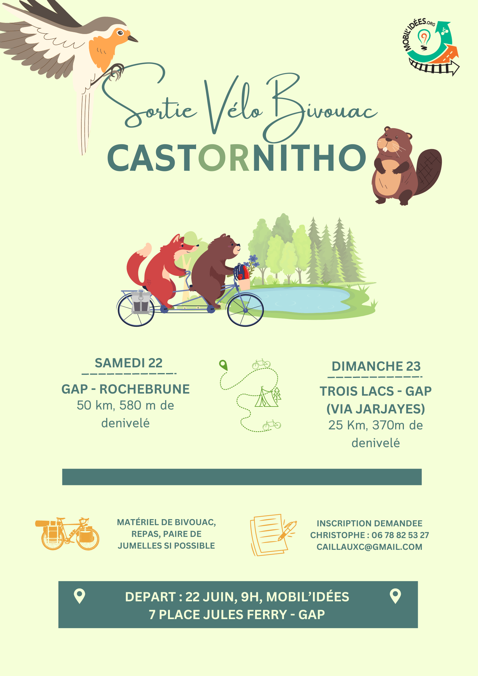 Lire la suite à propos de l’article Vélo, Bivouac et observation de la nature ?!